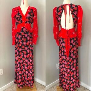 Queens of Archive Chrissie NYC Floral Maxi Dress